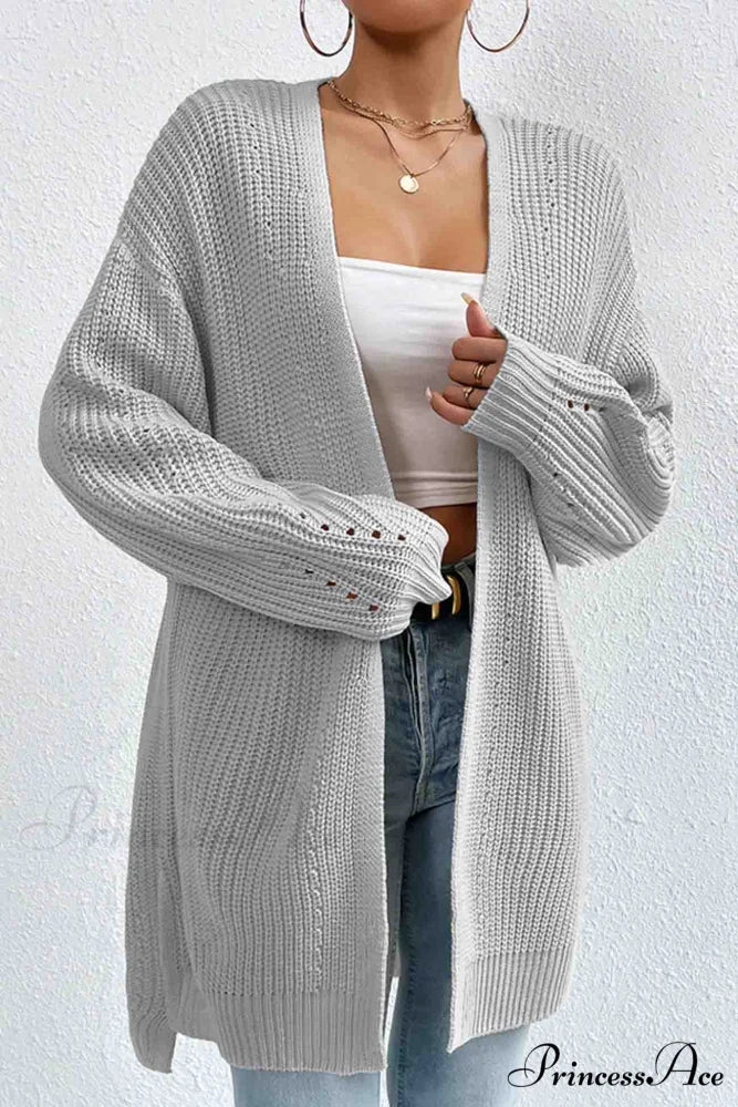 Open Mid-Length Front Cardigan - Image 10