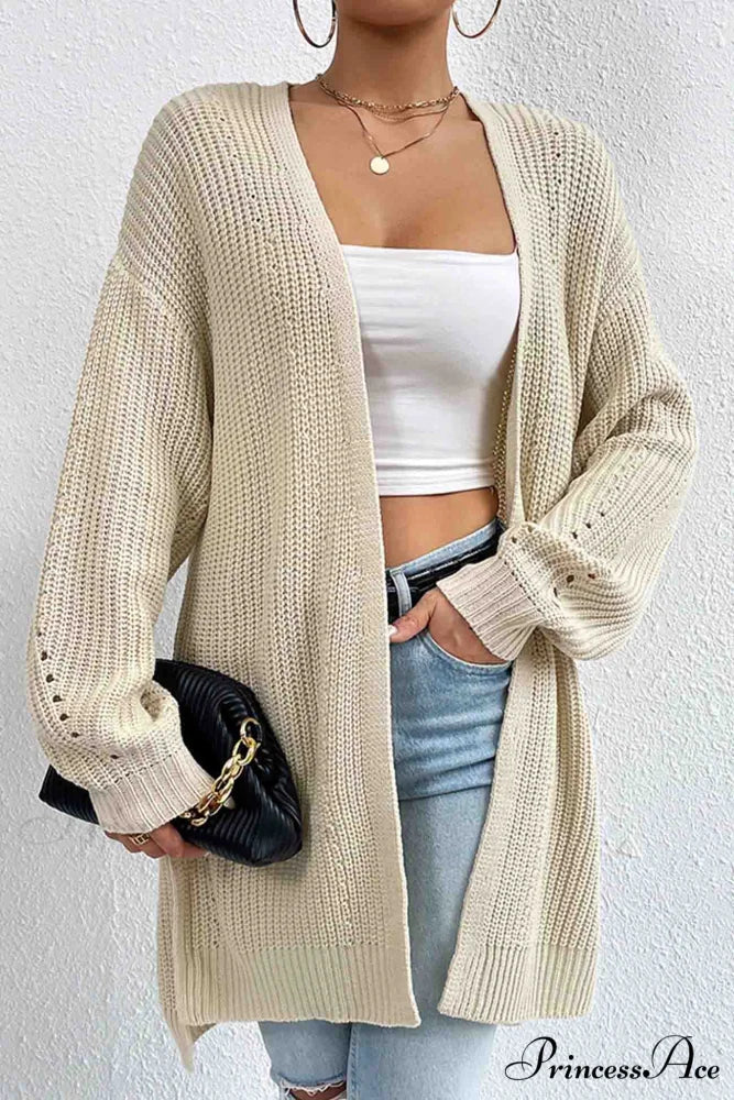 Open Mid-Length Front Cardigan - Image 2
