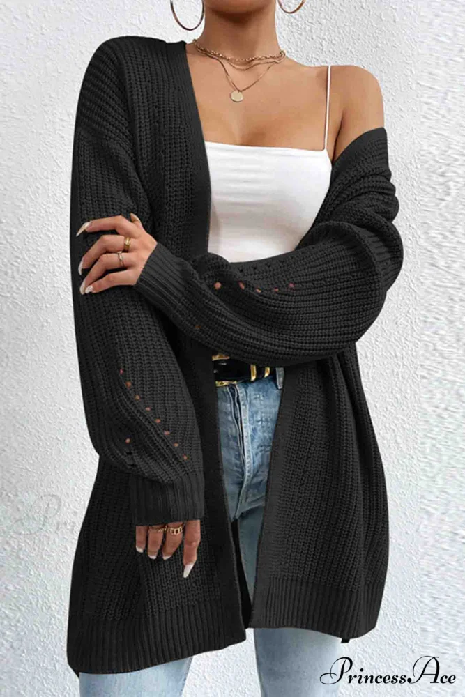 Open Mid-Length Front Cardigan - Image 3