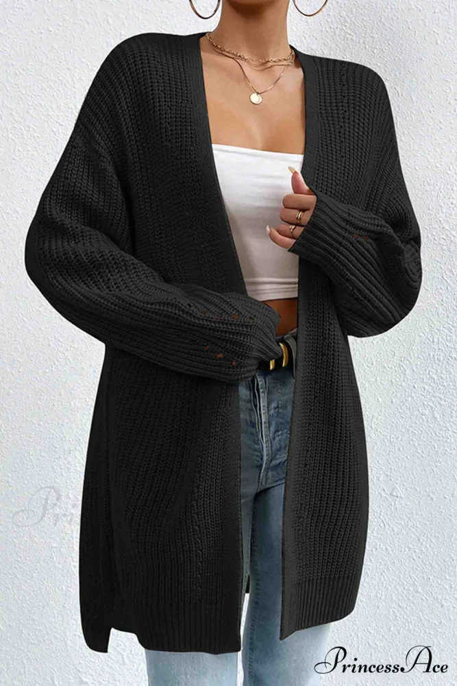 Open Mid-Length Front Cardigan - Image 4