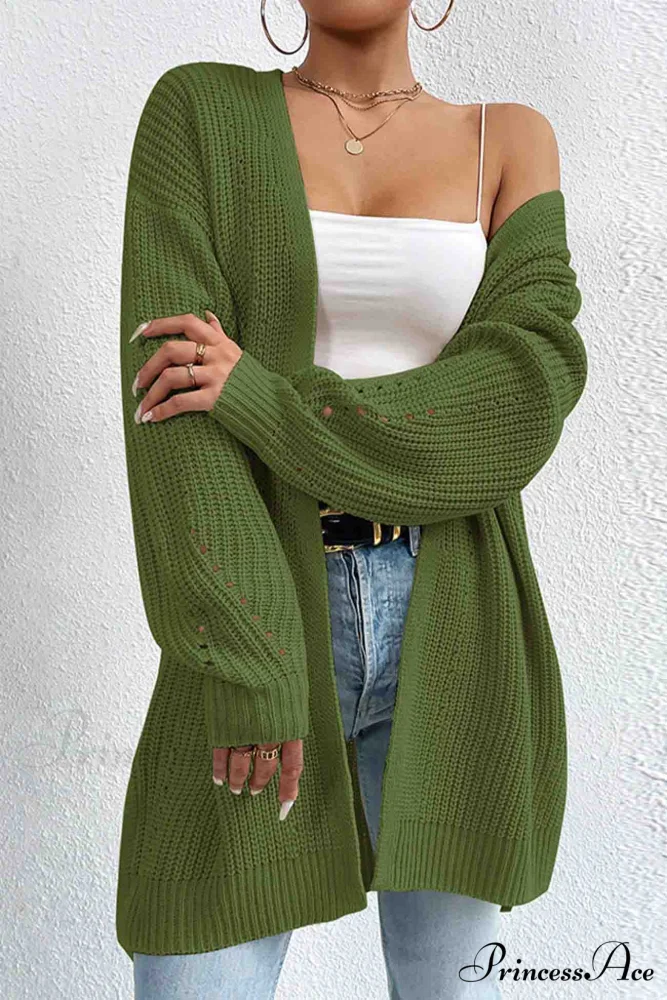 Open Mid-Length Front Cardigan - Image 7