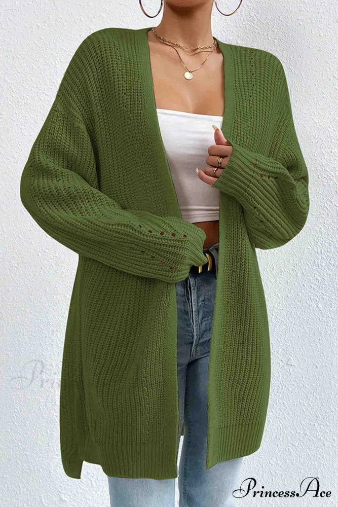 Open Mid-Length Front Cardigan - Image 8
