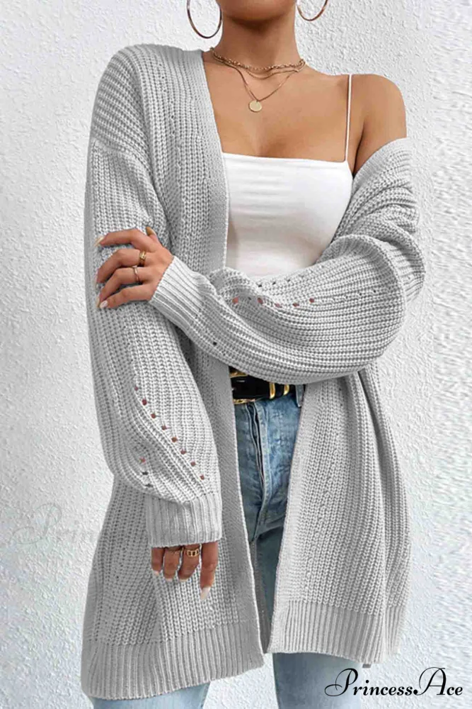 Open Mid-Length Front Cardigan - Image 9
