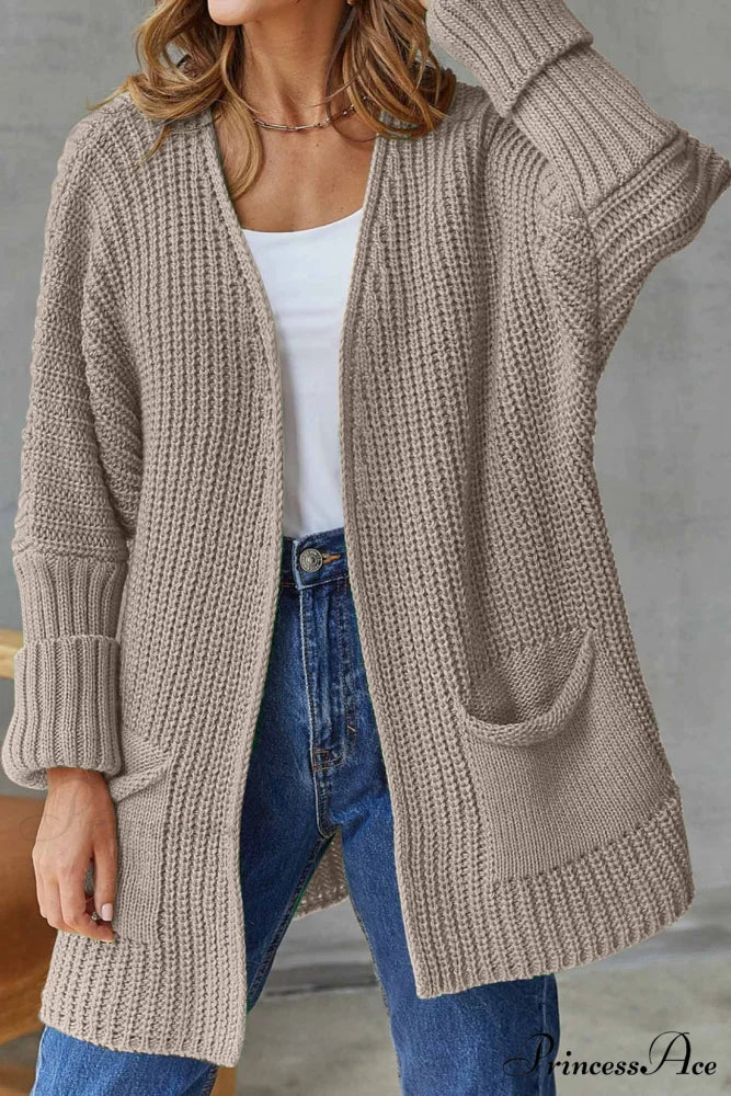 Long Open Front Cardigan - Image 10