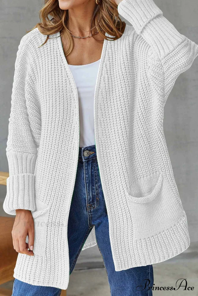 Long Open Front Cardigan - Image 11
