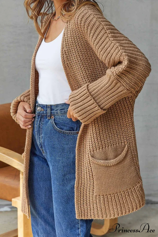 Long Open Front Cardigan - Image 2