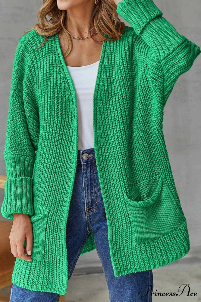 Long Open Front Cardigan - Image 4
