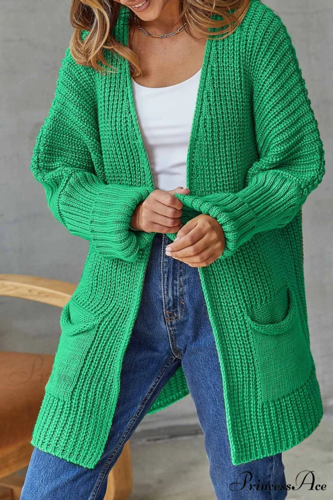 Long Open Front Cardigan - Image 5