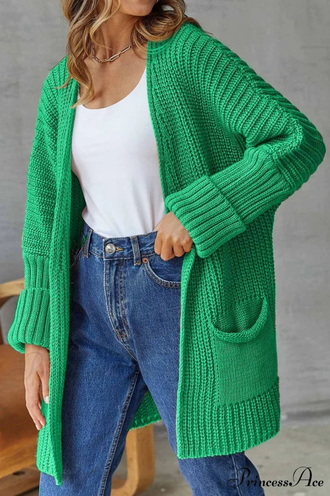 Long Open Front Cardigan - Image 6