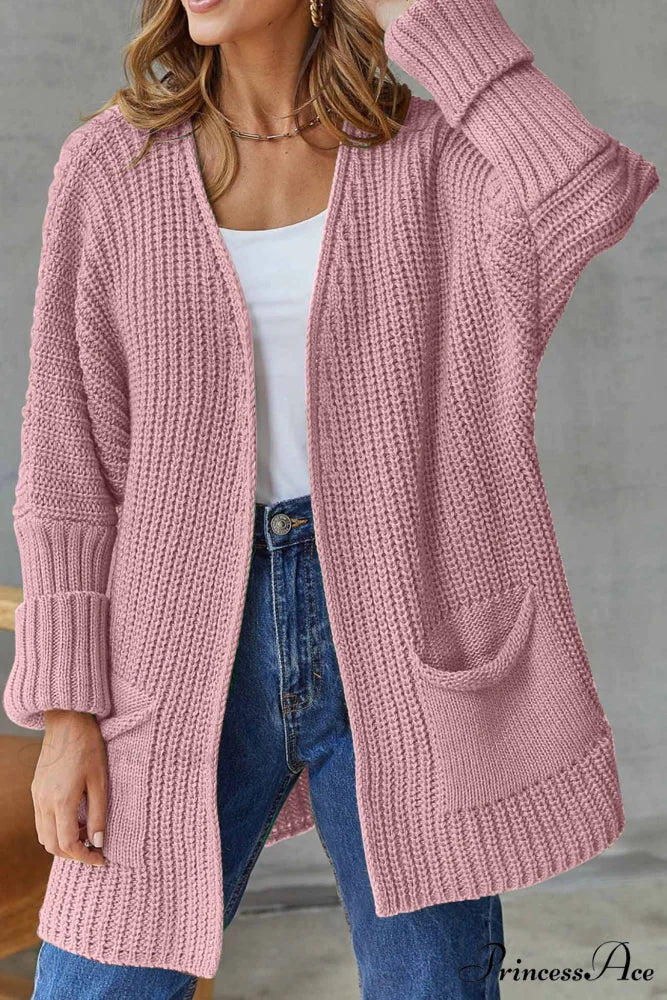 Long Open Front Cardigan - Image 8