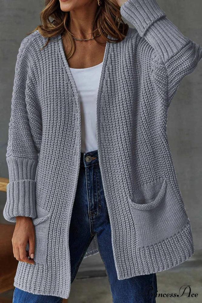 Long Open Front Cardigan - Image 9