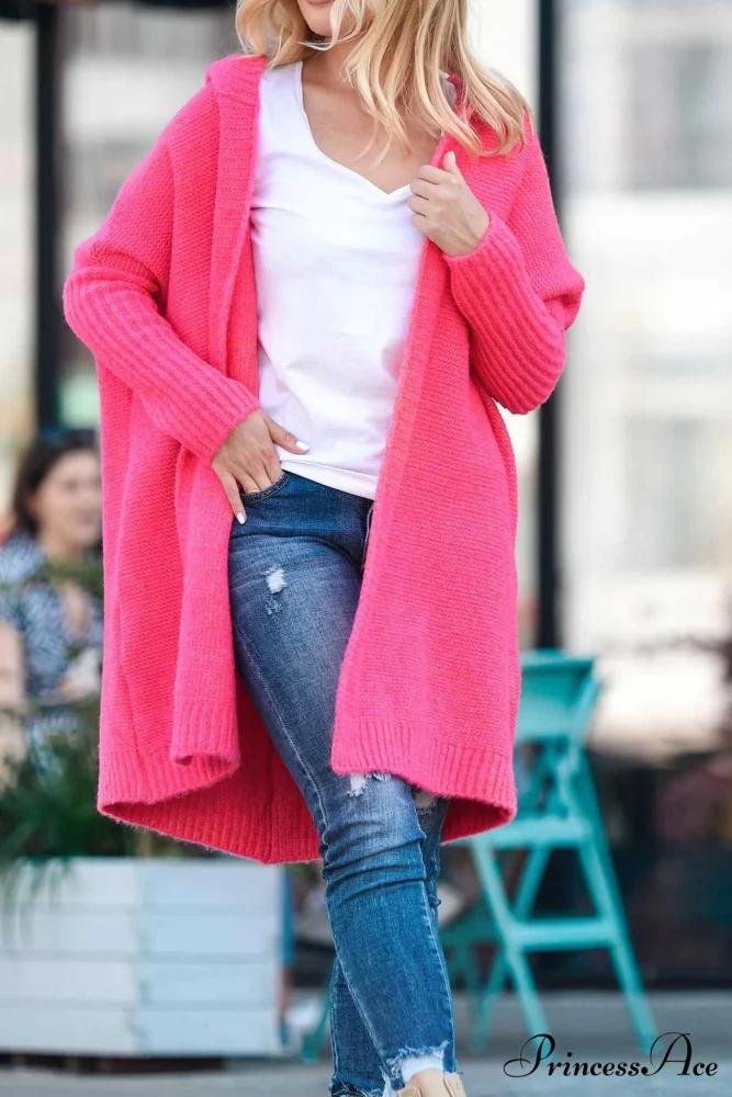 Hoodie Front Open Cardigan - Image 12