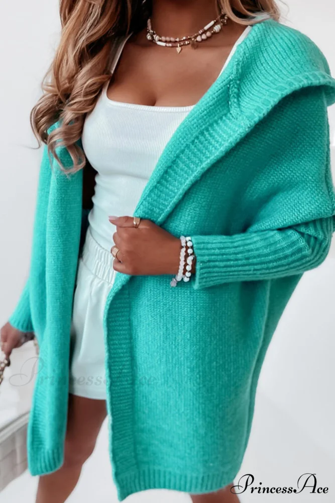 Hoodie Front Open Cardigan - Image 14