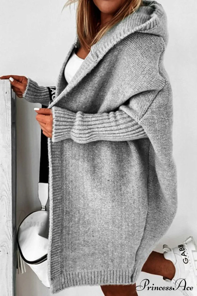 Hoodie Front Open Cardigan - Image 16