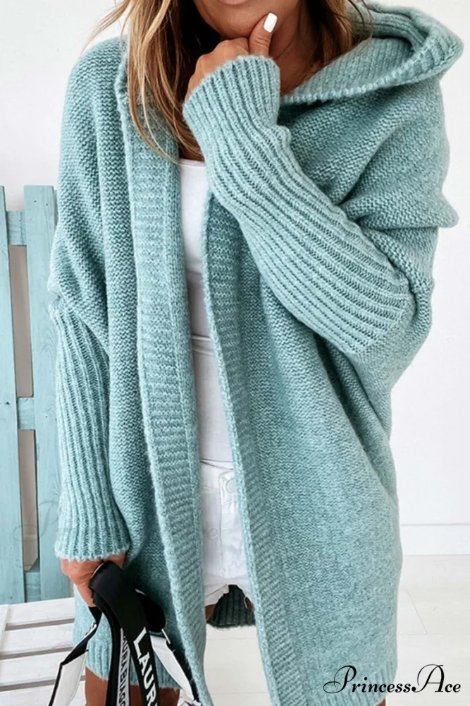 Hoodie Front Open Cardigan - Image 20