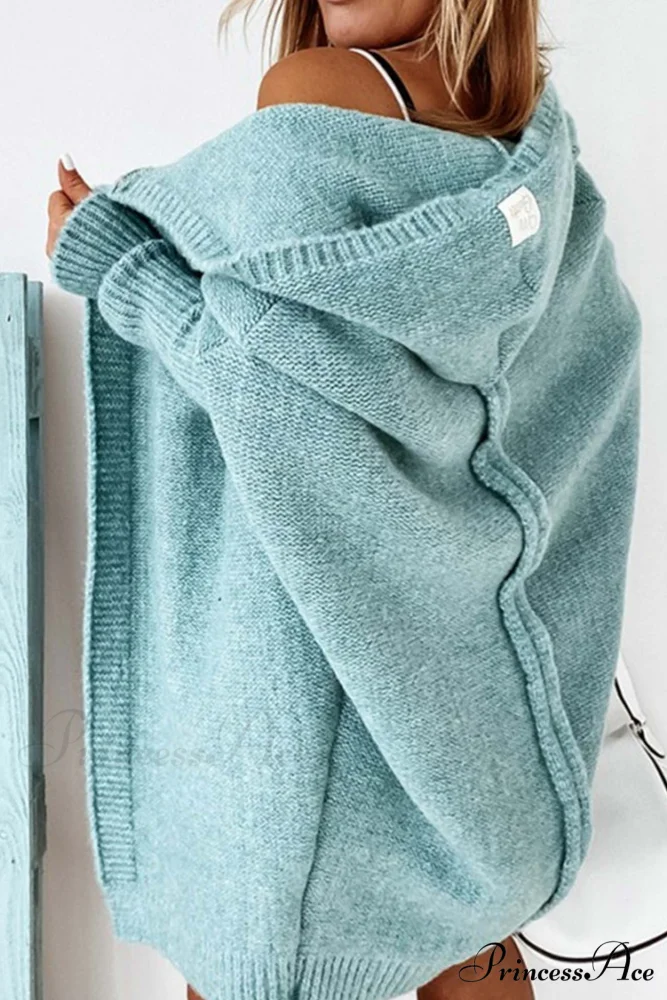 Hoodie Front Open Cardigan - Image 21