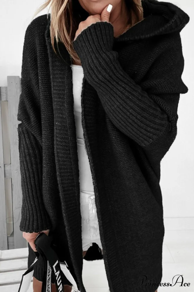 Hoodie Front Open Cardigan - Image 26