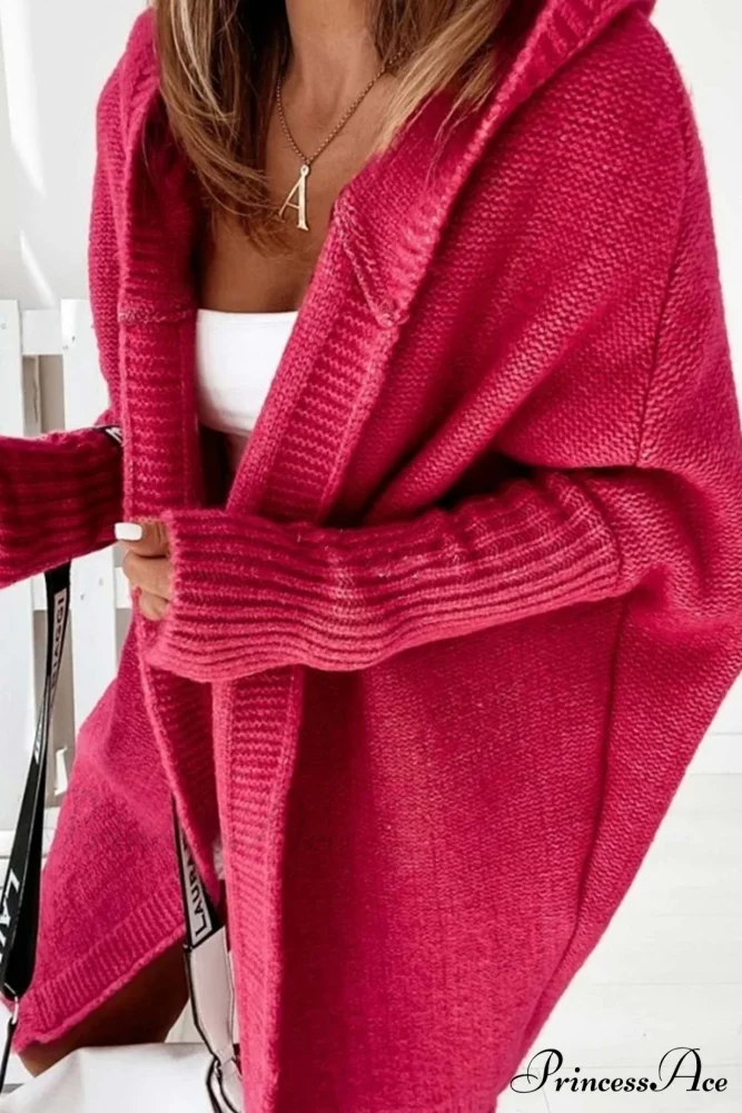 Hoodie Front Open Cardigan - Image 3