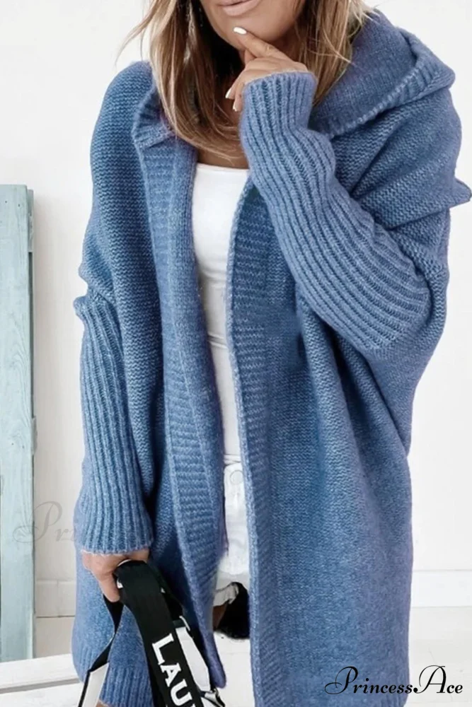 Hoodie Front Open Cardigan - Image 32