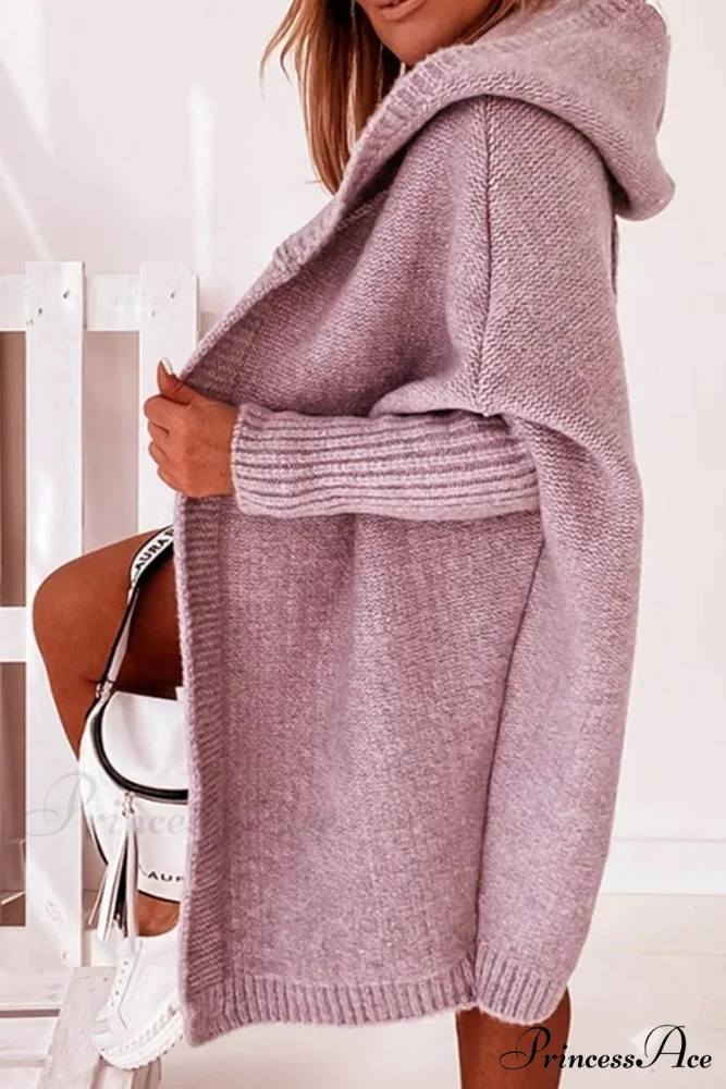 Hoodie Front Open Cardigan - Image 9