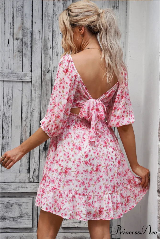 Chiffon with Word Flowered Ruffled Gown Collar - Image 4