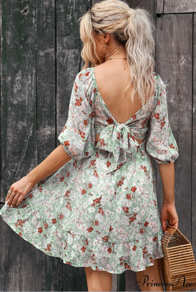 Chiffon with Word Flowered Ruffled Gown Collar - Image 7