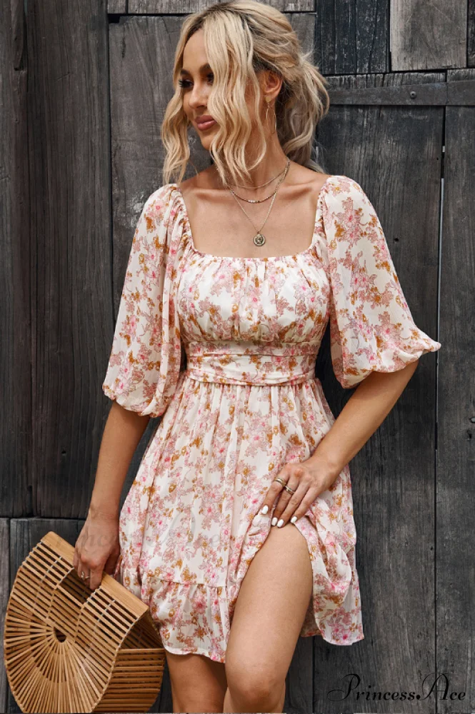 Chiffon with Word Flowered Ruffled Gown Collar - Image 8