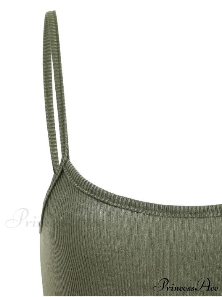 Slip Bodycon Ribbed Slit Dress - Image 9