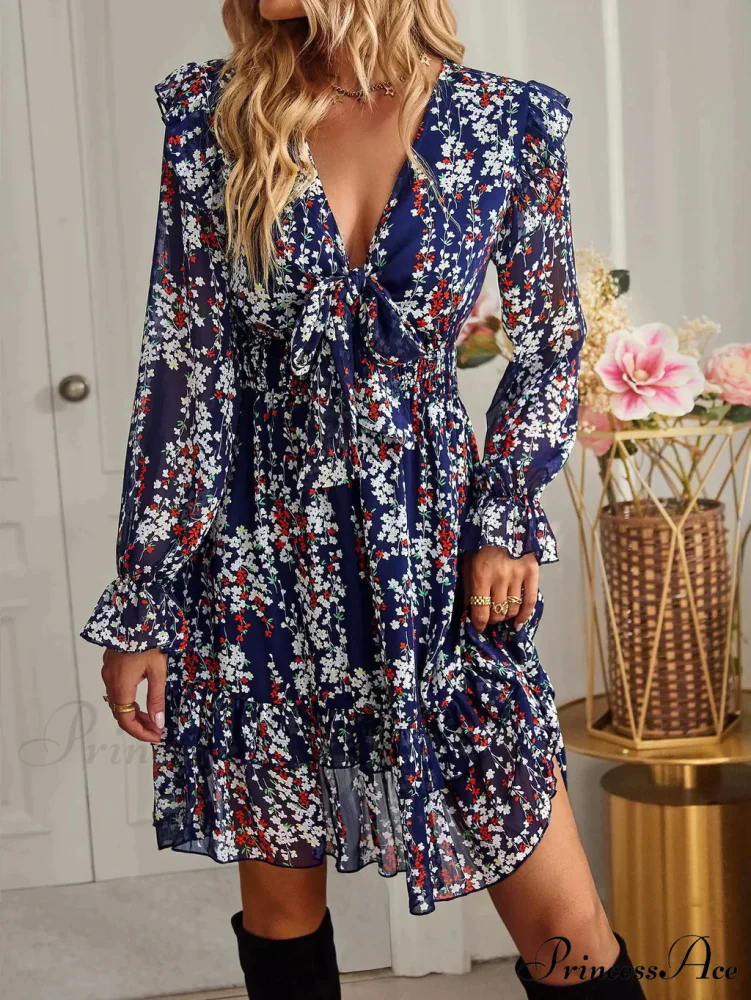 Long Sexy Arm Patterned Dress - Image 2