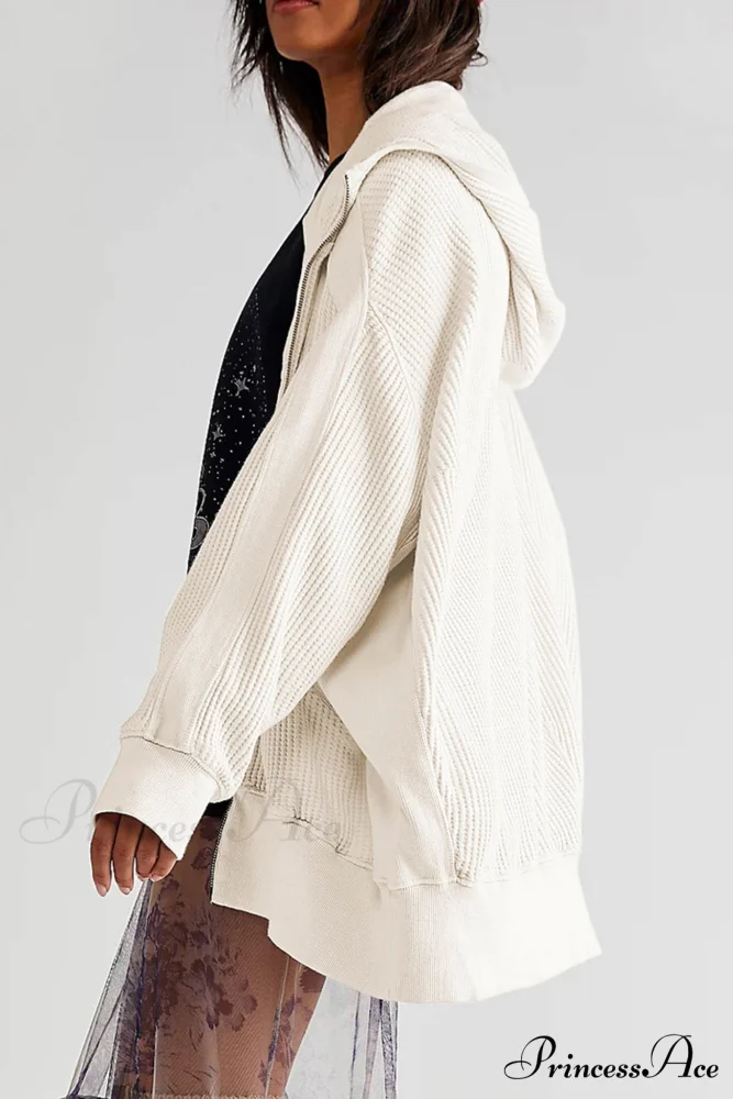 Zipper Waffle Hoodie - Image 11