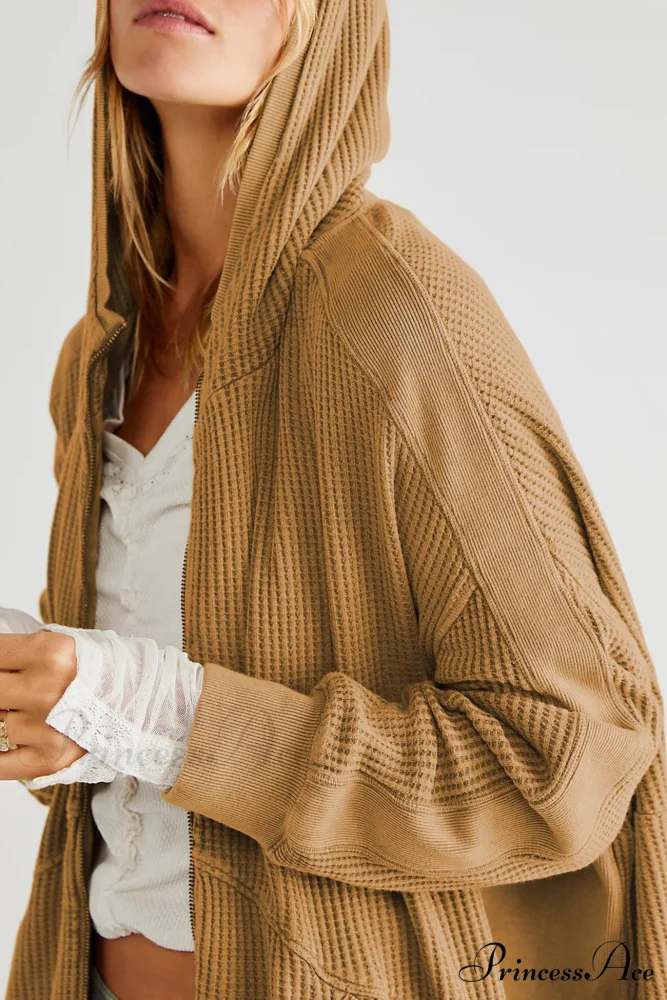 Zipper Waffle Hoodie - Image 15