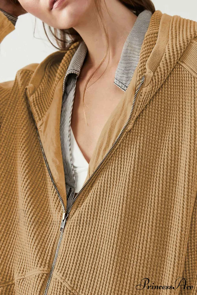 Zipper Waffle Hoodie - Image 16