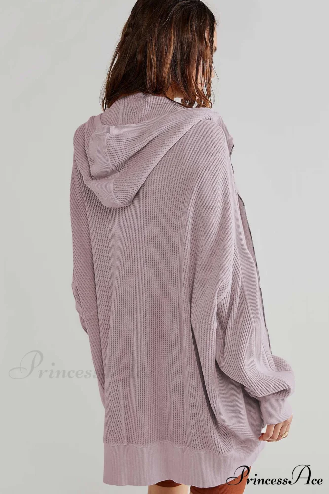 Zipper Waffle Hoodie - Image 4