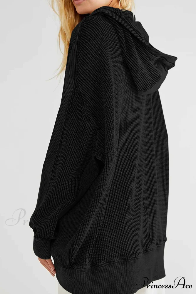 Zipper Waffle Hoodie - Image 7