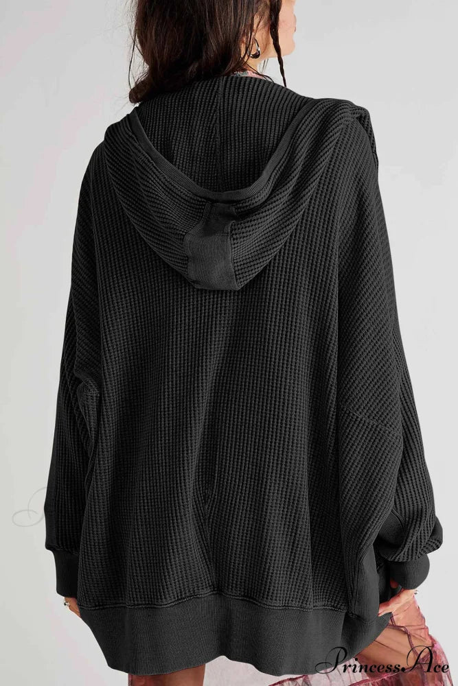 Zipper Waffle Hoodie - Image 8