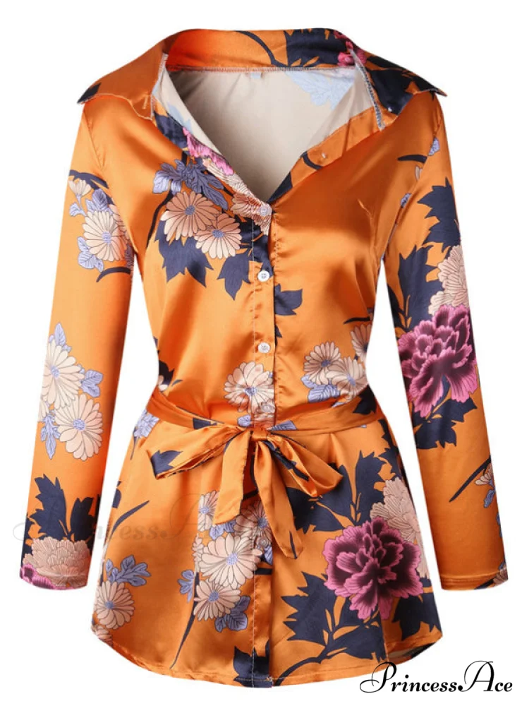 Flowered Gown Women Notched Long Sexy Warm-Season Design Arm Split - Image 10