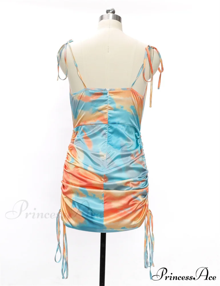 Up Patterned Lace Folded Dress - Image 4