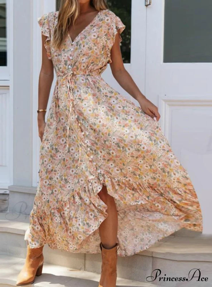Bohemian Warm-Season Full-Length Dress - Image 2