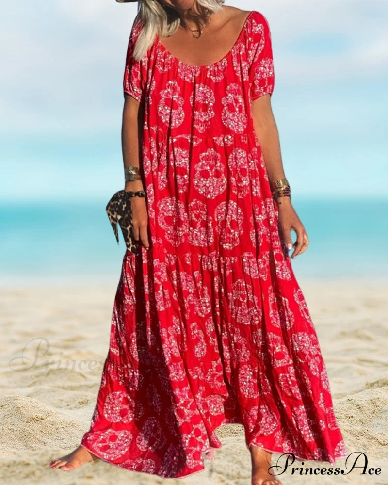 Skull Print Maxi Dress - Image 5