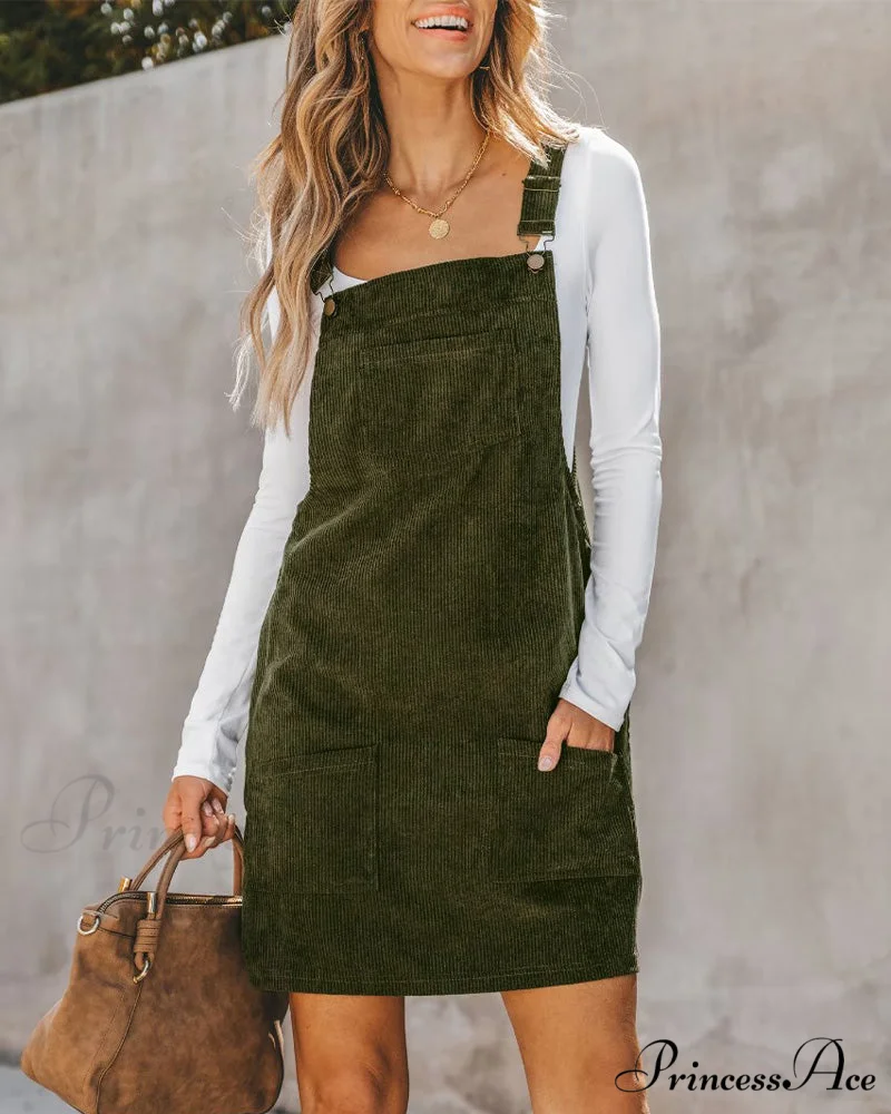 Pocket Shift dress - Solid color - Image 2