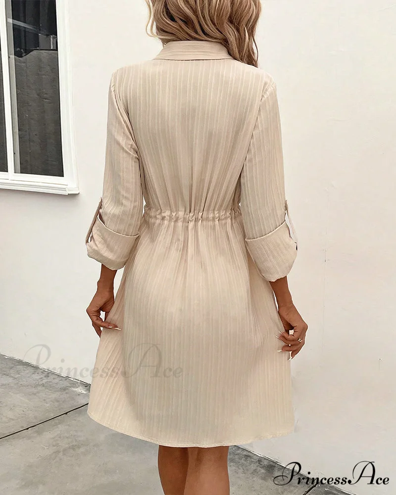 Shirt dress in a solid color - Image 4