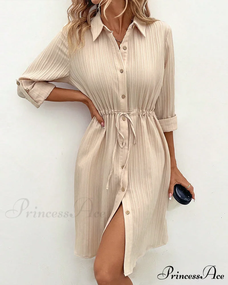 Shirt dress in a solid color - Image 5