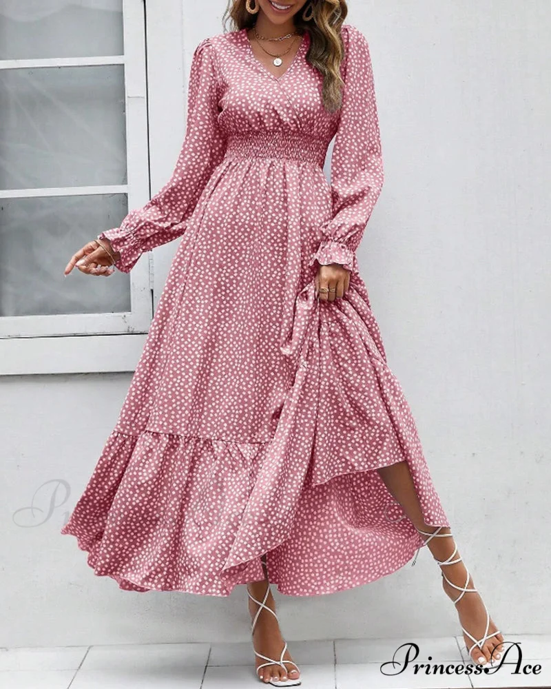 Maxi dress with polka dot print - Image 2