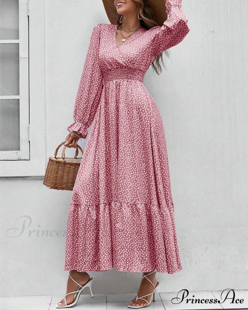 Maxi dress with polka dot print - Image 3
