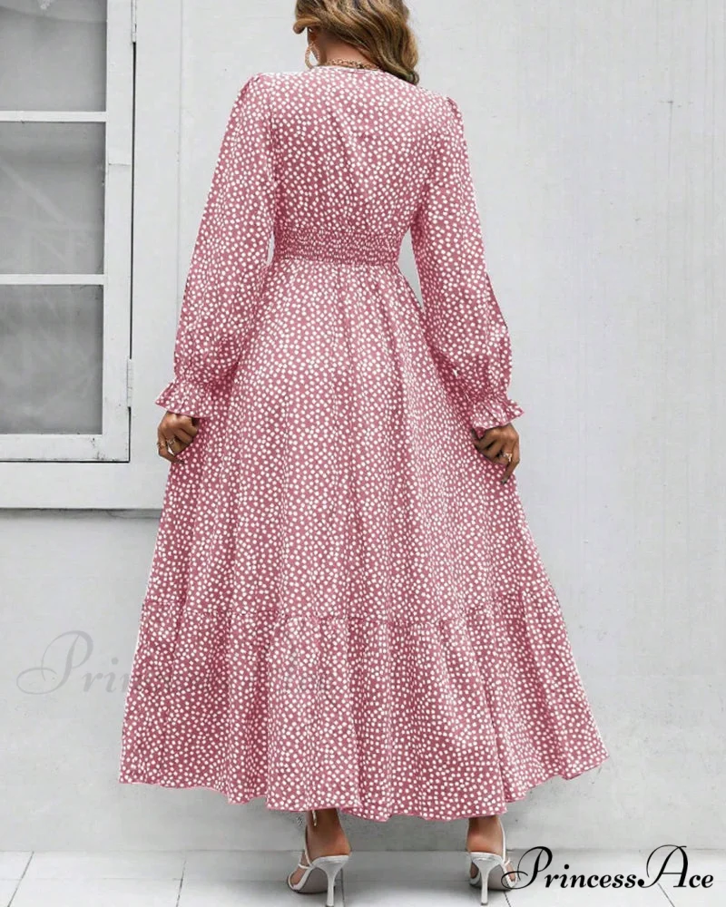 Maxi dress with polka dot print - Image 4