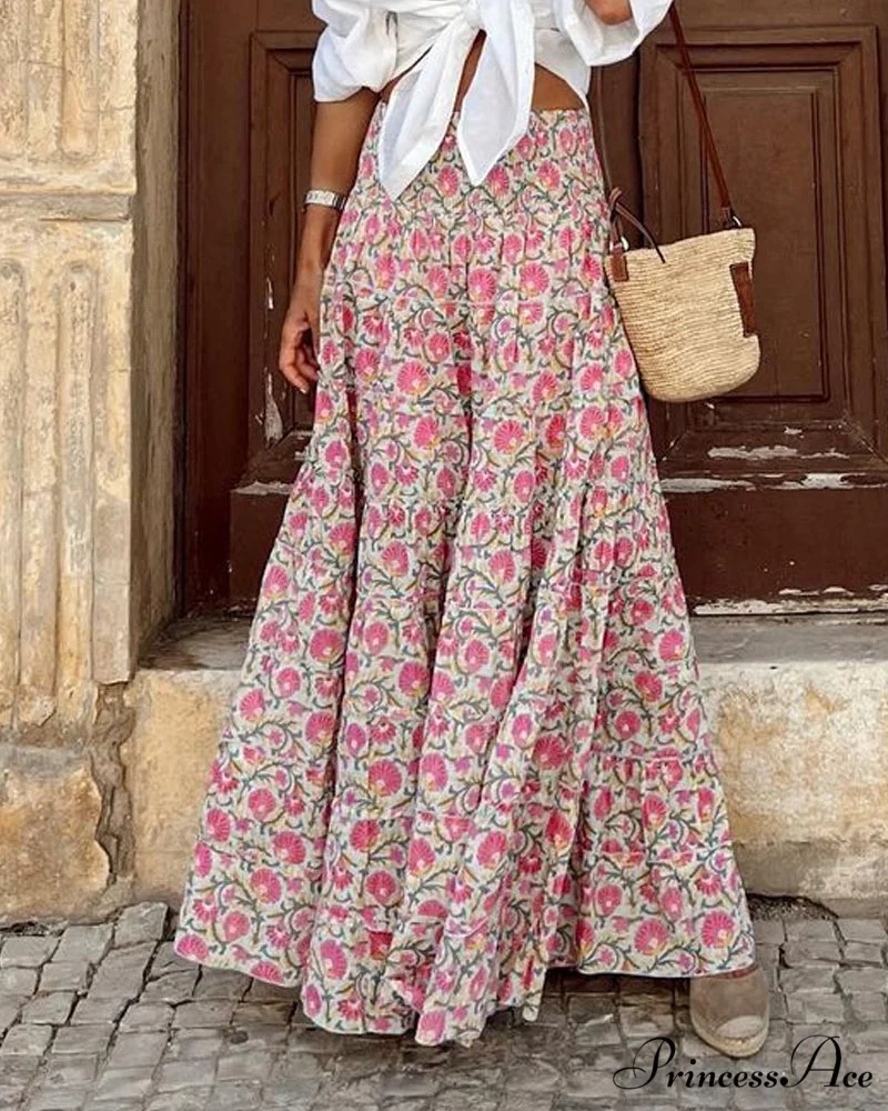 Floral A-Line Skirt - Image 4