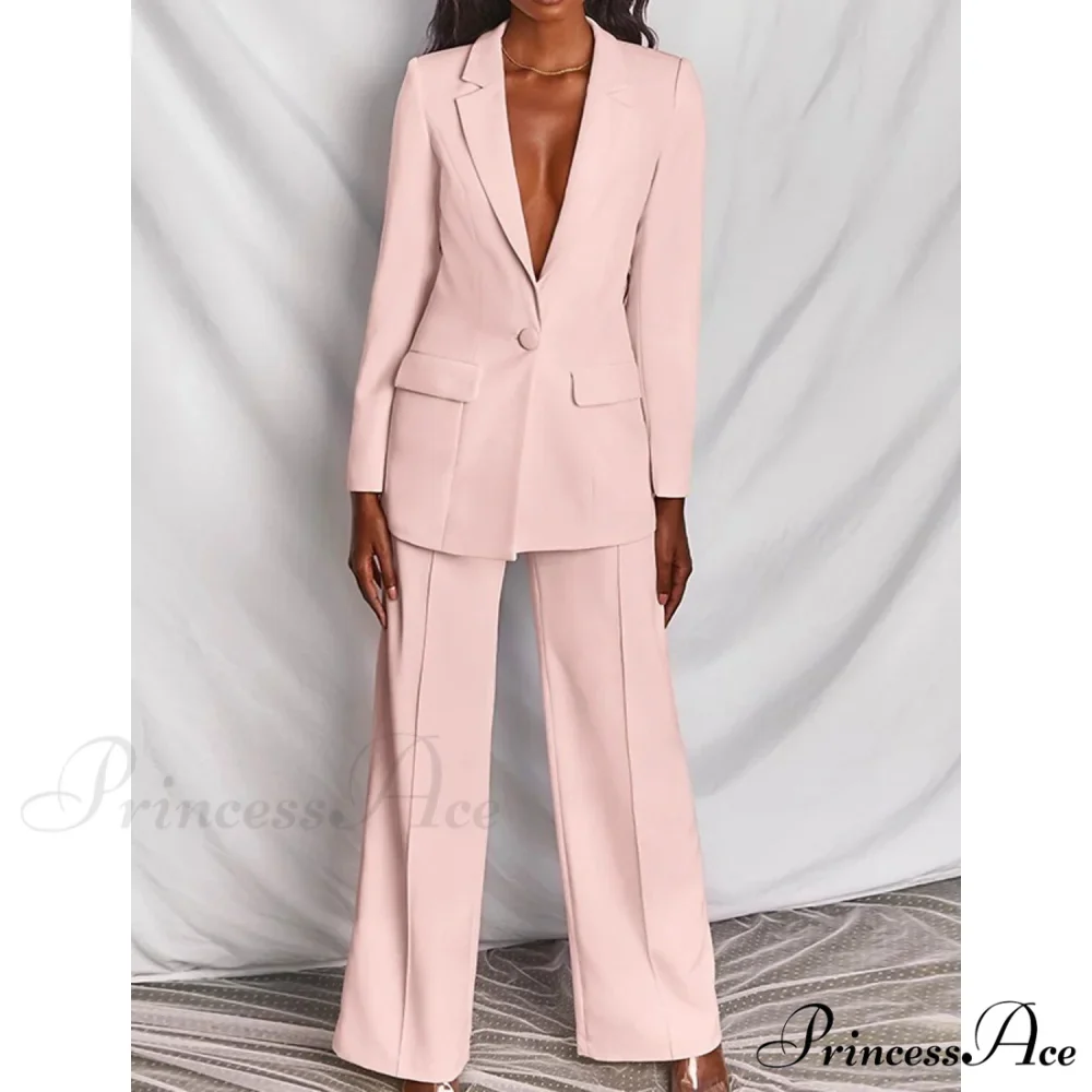 Women's Regular Pocket Coat Formal Fashion Suit - Image 4
