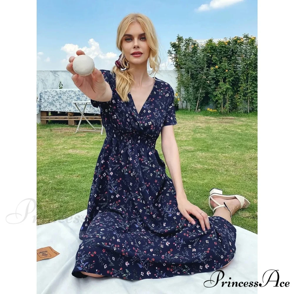 Boho Loose Midi Dress for Women - Image 5