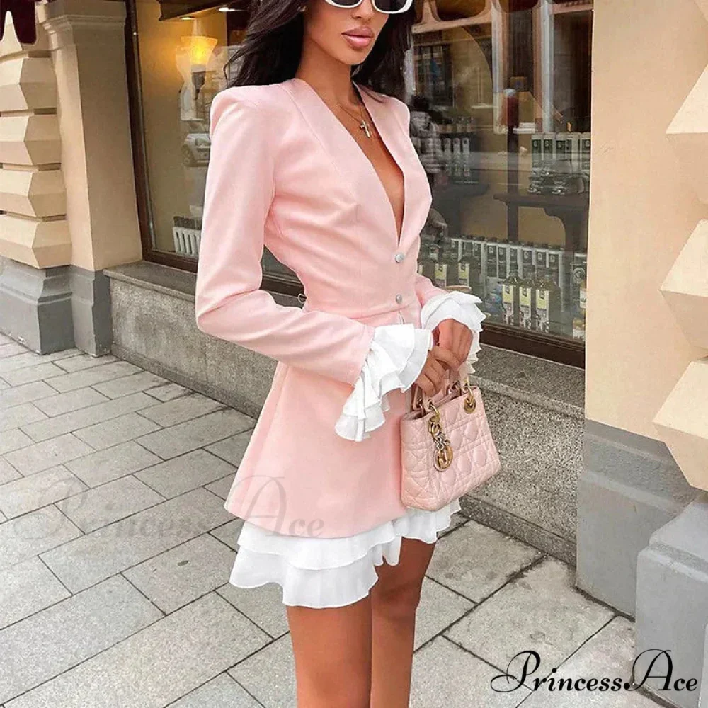 Women's A Line Blazer Mini Dress - Image 6
