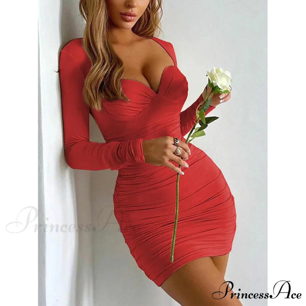 Sheath Short Mini Dress for Women - Image 7